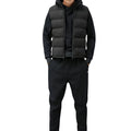 Men's Water-resistant Functional Sleeveless Puffer Jacket with High Zip Collar