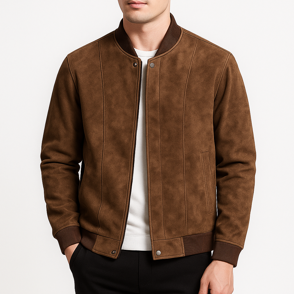 Suede Bomber Jacket