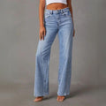 Women’s Fashion Relaxed Fit Streetwear Wide Leg Jeans