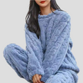 Women’s Warm Fleece Indoor Pajama Set for Colder Nights