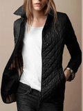 Women's Outer Layer Quilted Turned-Down Collar Jacket
