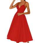 Women’s Chic Strappy Midi Wedding Guest Dresses for Elegant Events