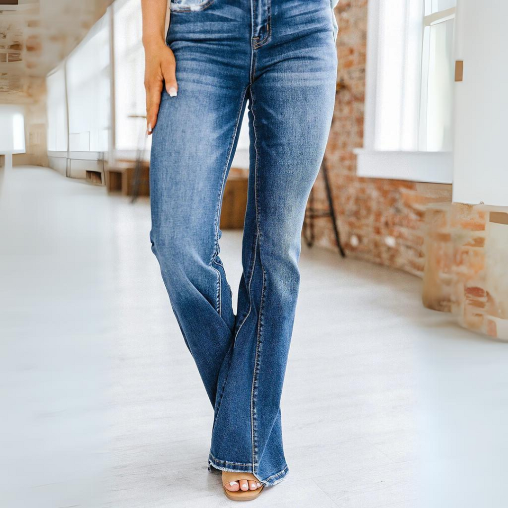 Stretch Fit Flare Jeans for Women