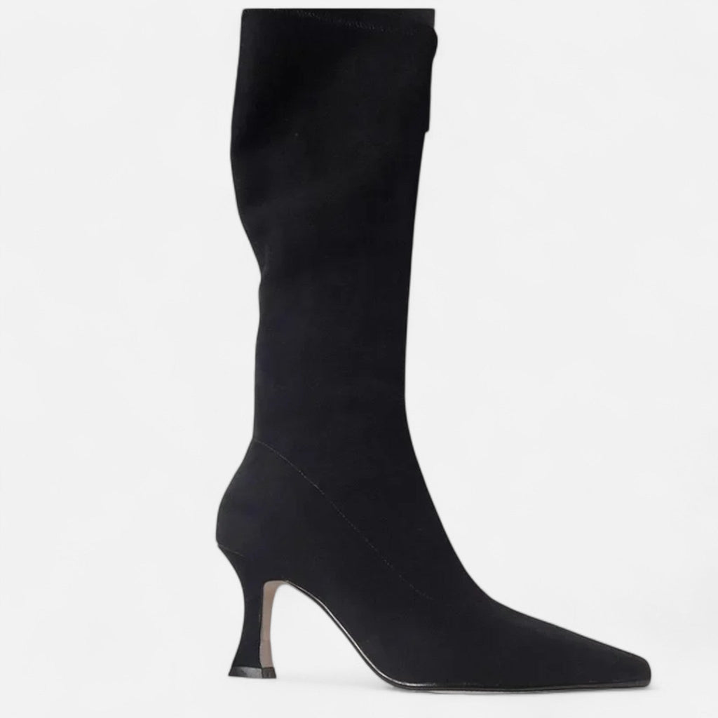 Classic Sturdy Outdoor Thigh-High Heeled Boots for Women