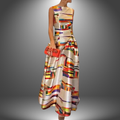 Fashion Stunning Geometric Print Maxi Dress for Women