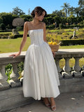 Women's Timeless Corset Midi Wedding Guest Dress