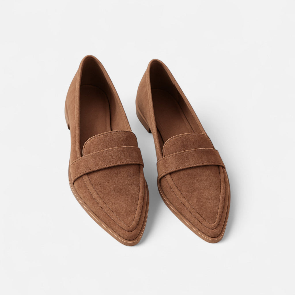 Women’s Retro Formal Shallow Slip-on Loafers with Pointed-Toe