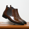 Sturdy Outdoor Occasion Leather Chelsea Boots for Men