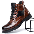 Combat Alligator Lace-up Rugged Ankle Men's Boots