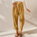 Women's Fashionable Stretchy High Waist Corduroy Pants with Wide Legs for Casual Look