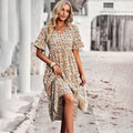 Chic Sunny Vibrant Floral Summer Dress for Women