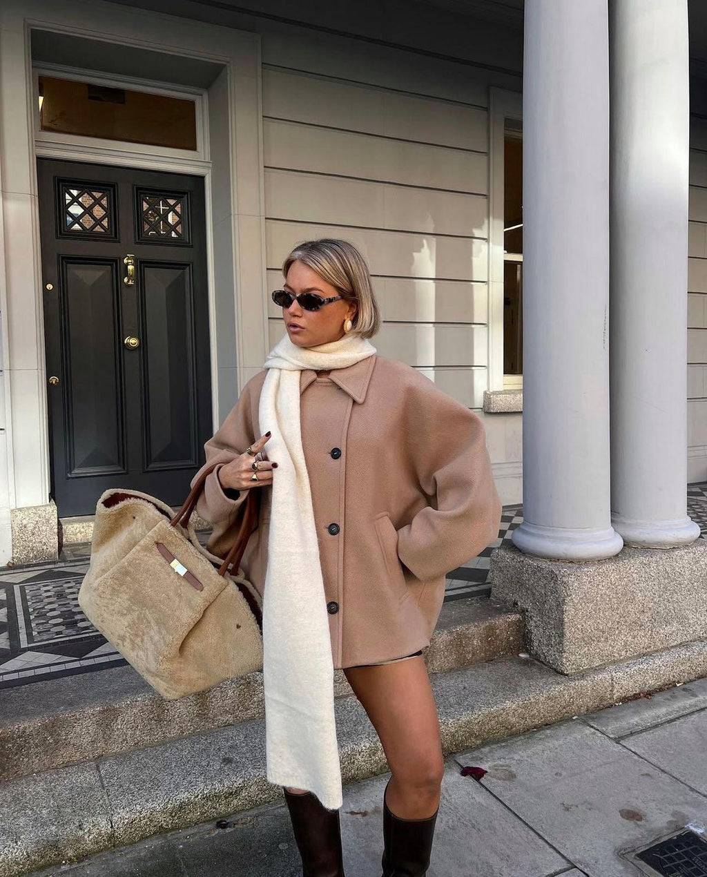 Women's Stylish Button Formal Warm Oversized Coat for Winter