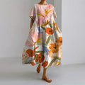 Women’s Summer Dress with Flowing Multicolored Floral Style