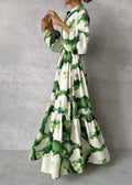 Women's Elegance Flowy Tie-Waist Maxi Evening Party Dress