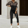 Women’s Casual Zip-Up Tracksuit Set with Statement Print