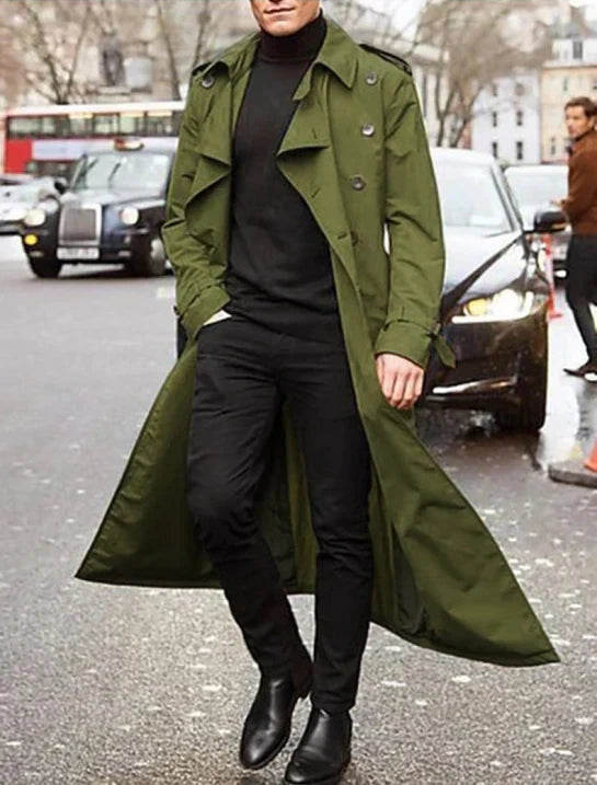 Men's Practical Waterproof Long Weather Protection Trench Coat