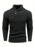 Men's Fashion Warm Knitted High Neck with Buttons