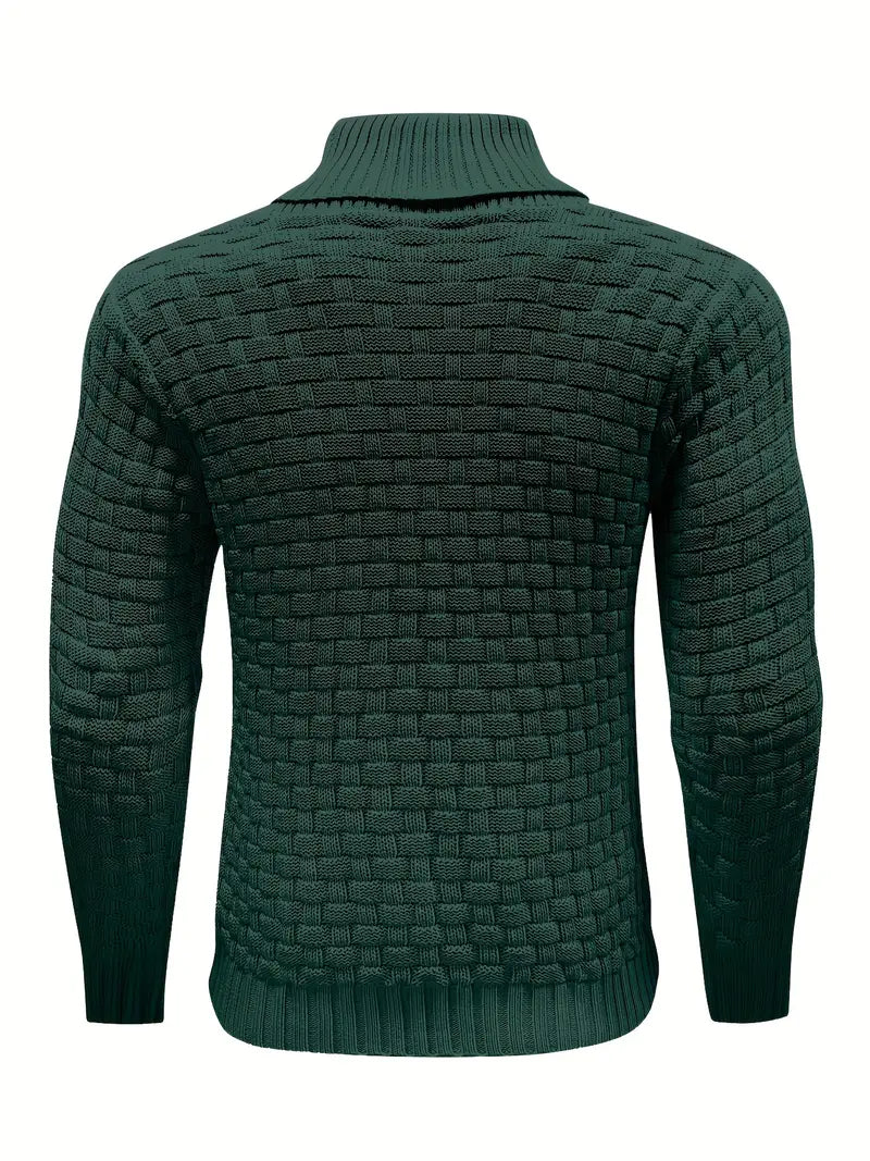 Men's Fashion Warm Knitted High Neck with Buttons