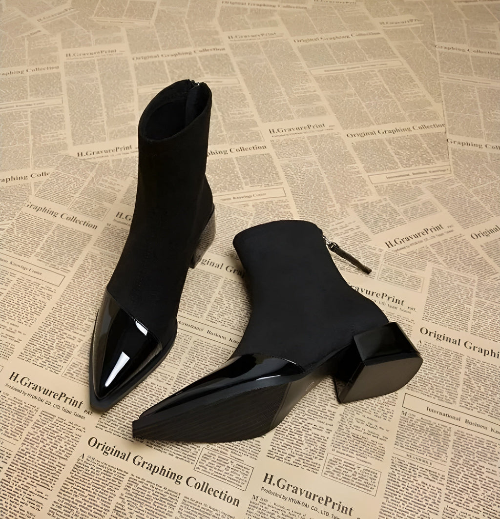 Women's Fashion Stand-out Block Heel Ankle Boots