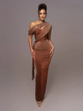 Women's Statement One-Shoulder Evening Dress for Special Events