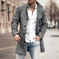 Men’s Longline Button-Up Coat Smart Timeless Style