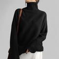 Women’s Cozy Oversized Patterned Winter Turtleneck Jumper