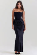 Women's Stunning A-line Strapless Maxi Wedding Guest Dress