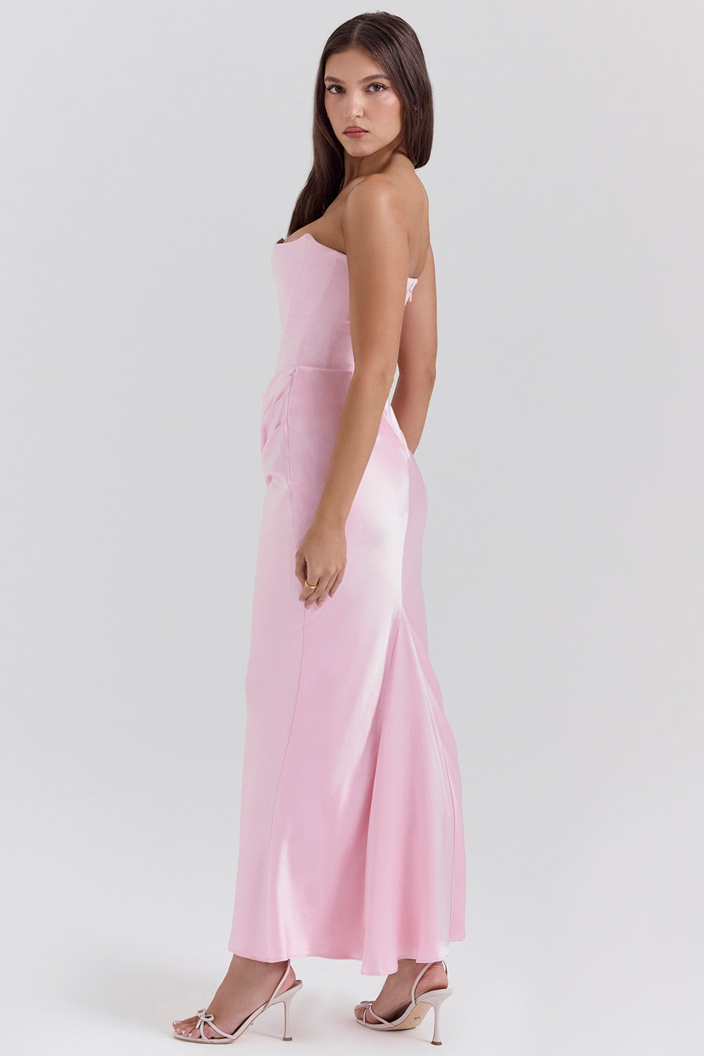 Women's Stunning A-line Strapless Maxi Wedding Guest Dress