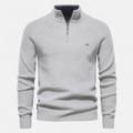Men’s Timeless Knitted Layered Half-Zip Sweater for Cooler Months