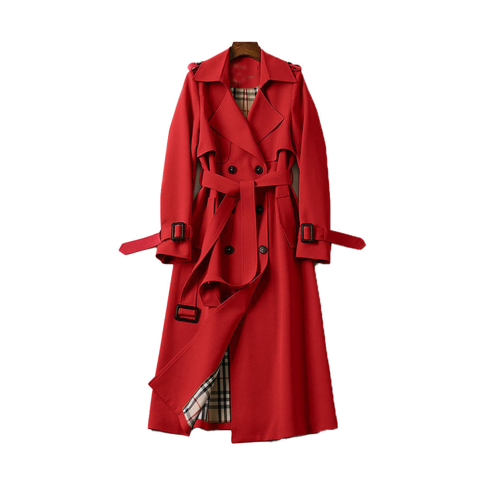 Women’s Timeless Fashion Belted Trench Coat for Cold Weather